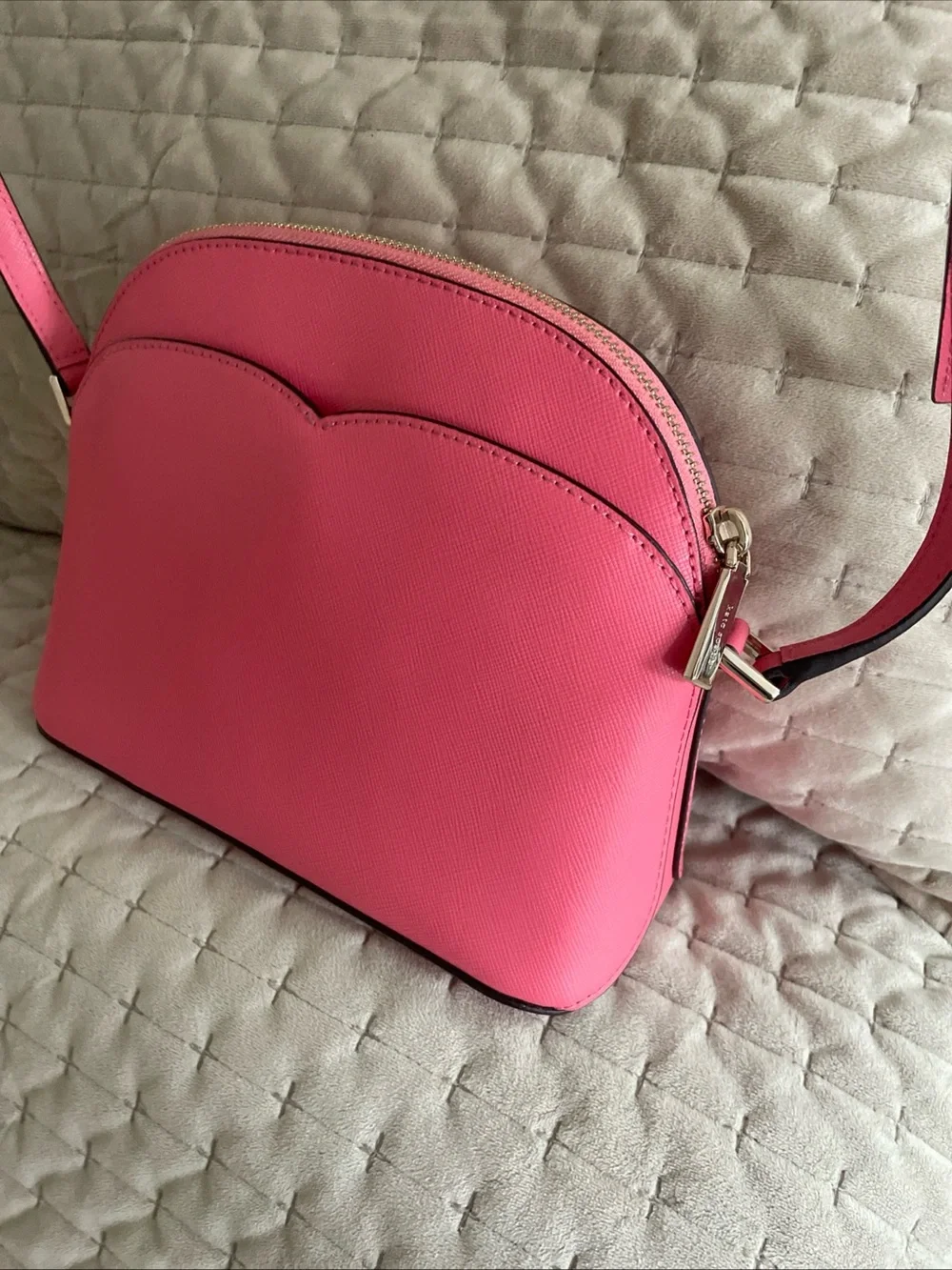 kate spade Pink Saffiano Scallop Crossbody Bag